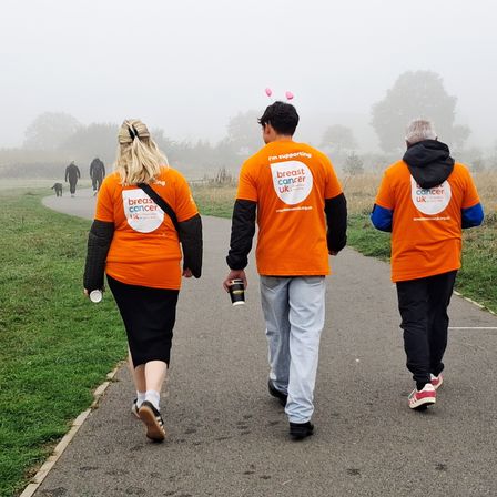 3 people on misty sponsored walk n Breast Cancer UK Tshirts