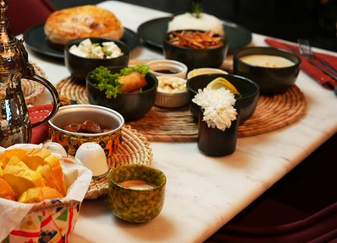 Food on table during Ramadan